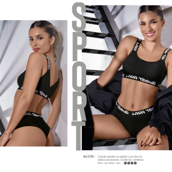 ART.LA805750 CONJUNTO DEPORTIVO ALGODON LISO CON CULOTTE