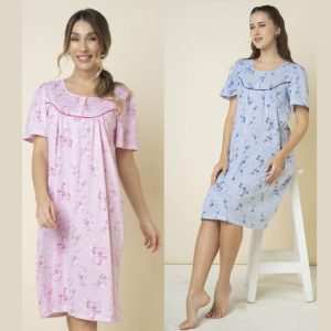 LX25882_fylo_lenceria ART.LX25882 CAMISON DE JERSEY ESTAMPADO FLORES