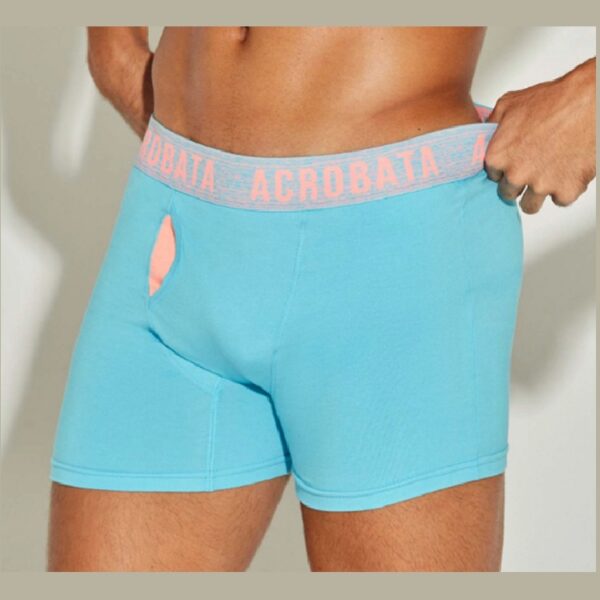 ART.AC5048 BOXER CON BRAGUETA ALGODON Y LYCRA COMBINADO