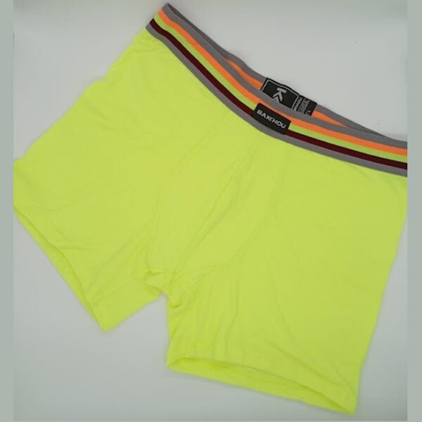 ART.BK602004 BOXER LISO ALGODON Y LYCRA ELASTICO TRES TONOS FLUOR