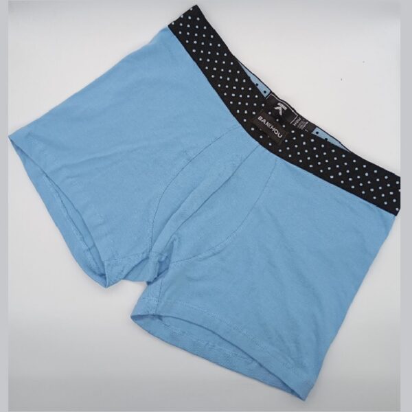 ART.BK602011 BOXER ALGODON Y LYCRA LISO CON ELASTICO A LUNARES