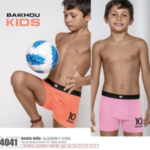 ART.BK604041 BOXER NIÑO ALGODON LISO CON ESTAMPA
