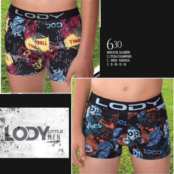 ART.LM630 BOXER NIÑO ALGODON Y LYCRA ESTAMPADO CHILL