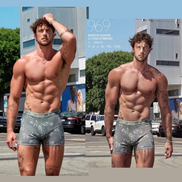 ART.LM969 BOXER ALGODON Y LYCRA ESTAMPADO PALMS UNICO