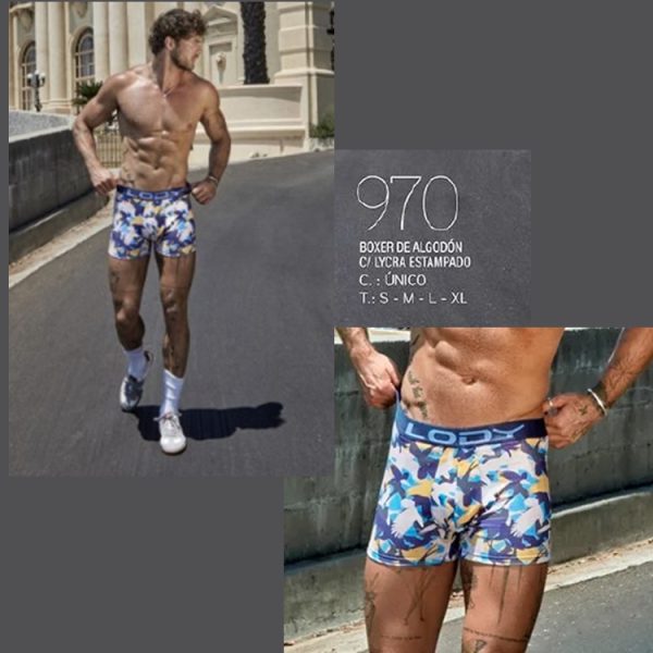 ART.LM970 BOXER ALGODON Y LYCRA ESTAMPADO AVES UNICO